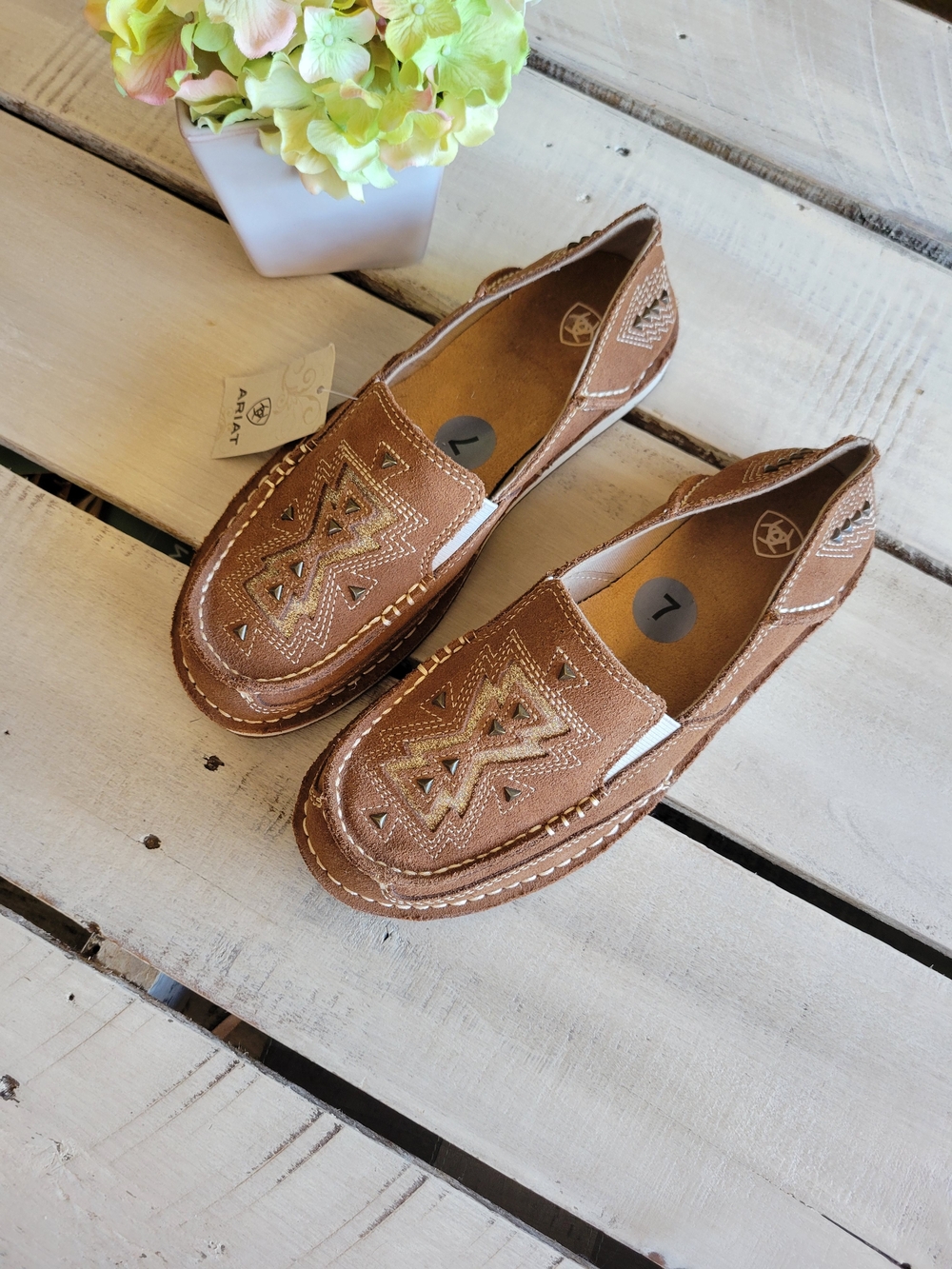 Ariat Cruiser Azteca Ginger Suede Sz 7